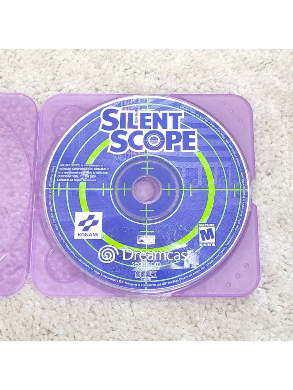 Sega Dreamcast Silent Scope Disc Only Konami Sniper Rail Shooter T-9507N Tested